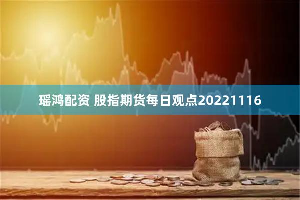 瑶鸿配资 股指期货每日观点20221116