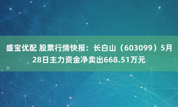 盛宝优配 股票行情快报:长白山(603099)5月28日主力资金净卖出668.51万元